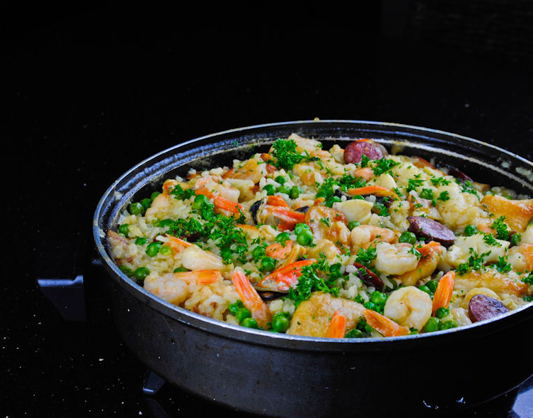 Low Fodmap Paella inspired by Jamie Oliver