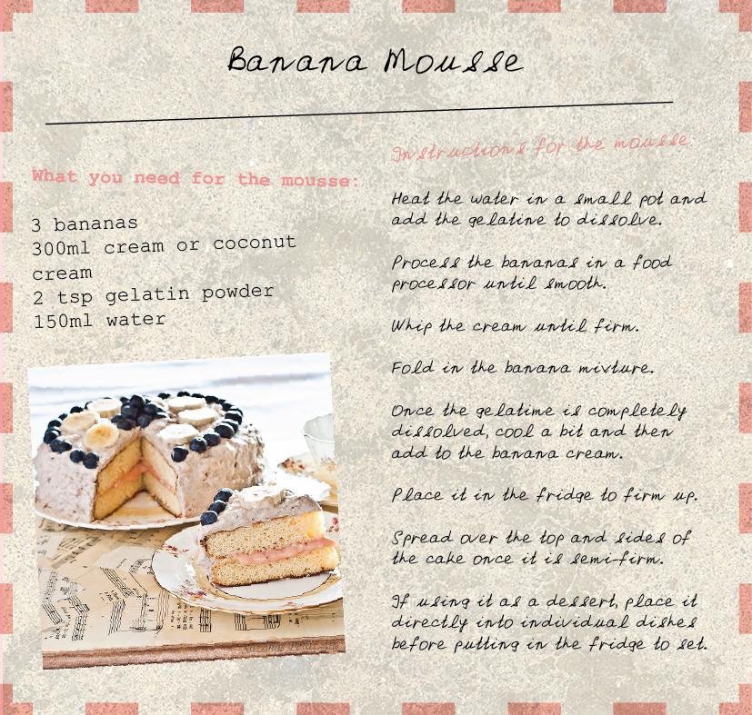 Banana mousse recipe