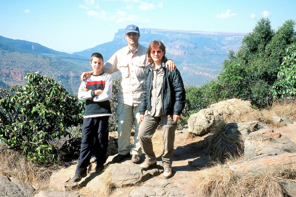 Me, Adriano and Dario on the edge of Blyde River Canyon in South Africa