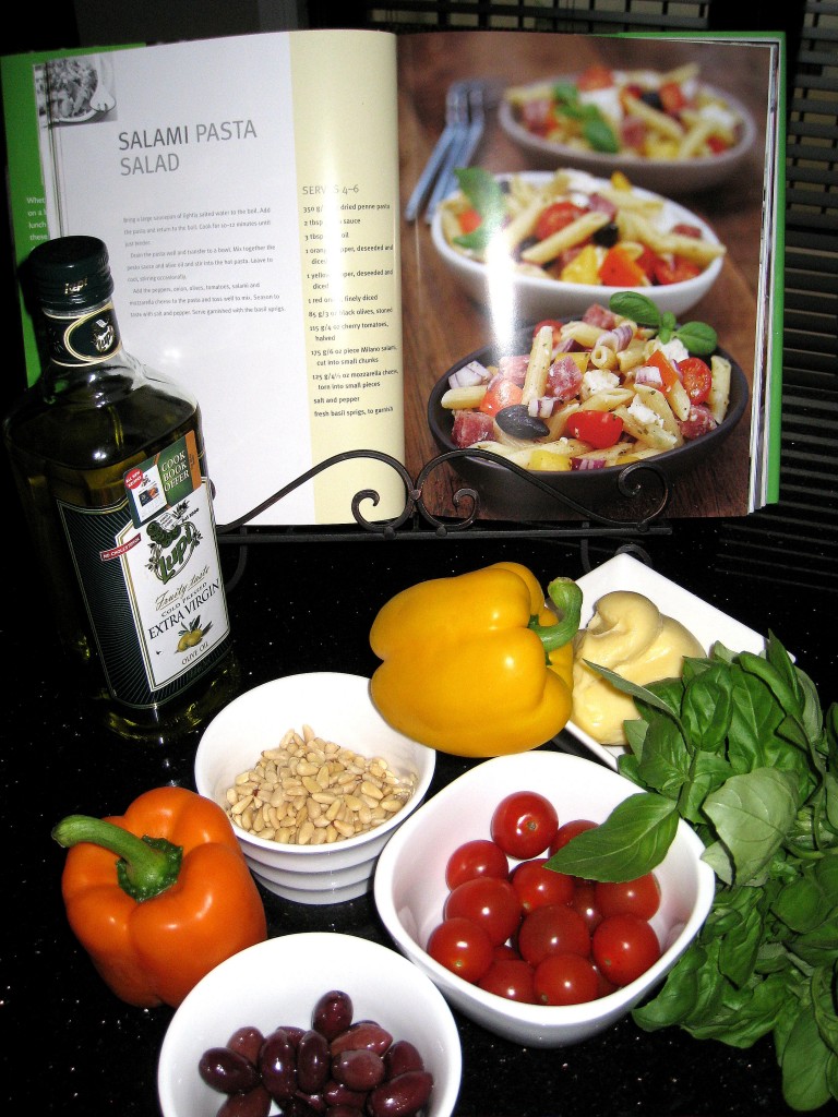 Salami Pasta Salad ingredients