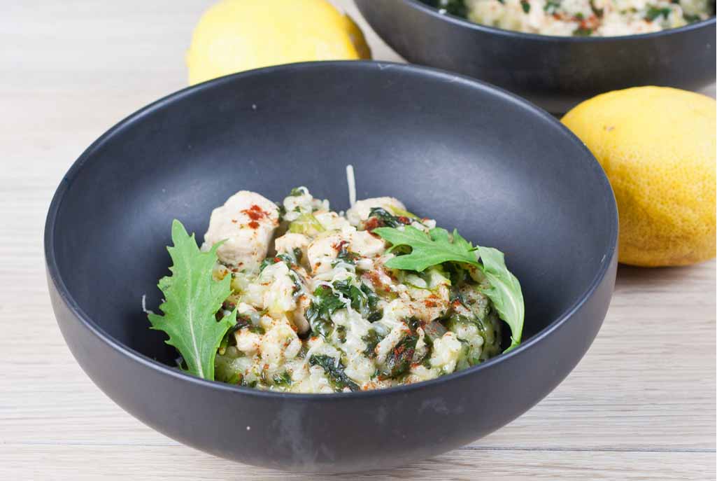 Lemon Chicken and Spinach Risotto
