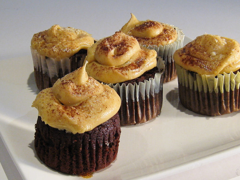 Coca Cola Cupcakes with peanut butter frosting