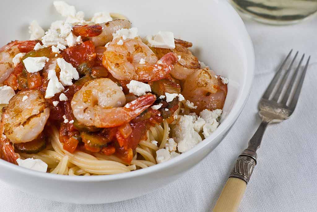 Grilled Prawn Spaghetti 