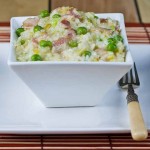 Leek, Bacon and Pea Risotto
