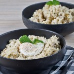 Mushroom Risotto with Poached Egg