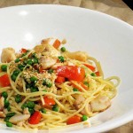 Stir-fried ginger fish with spaghetti