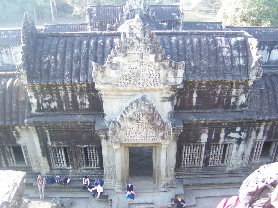 Angkor Wat - looking down the steps from the third level
