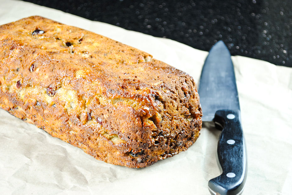 Cranberry & White Chocolate Banana Bread 