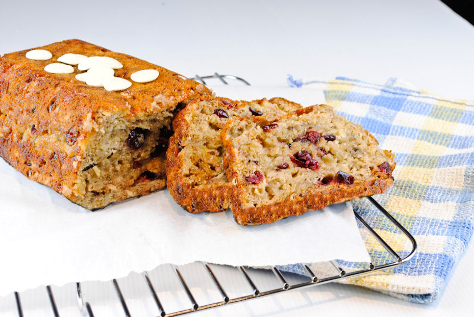 Cranberry & white chocolate Banana Loaf 