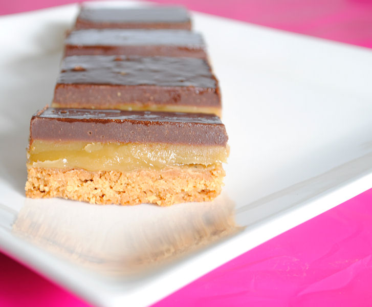 Chocolate caramel slices