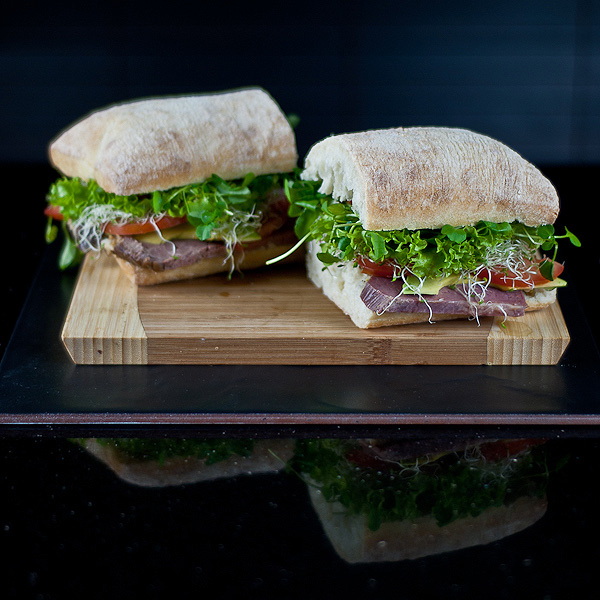 Beef & Salad Ciabatta Sandwich