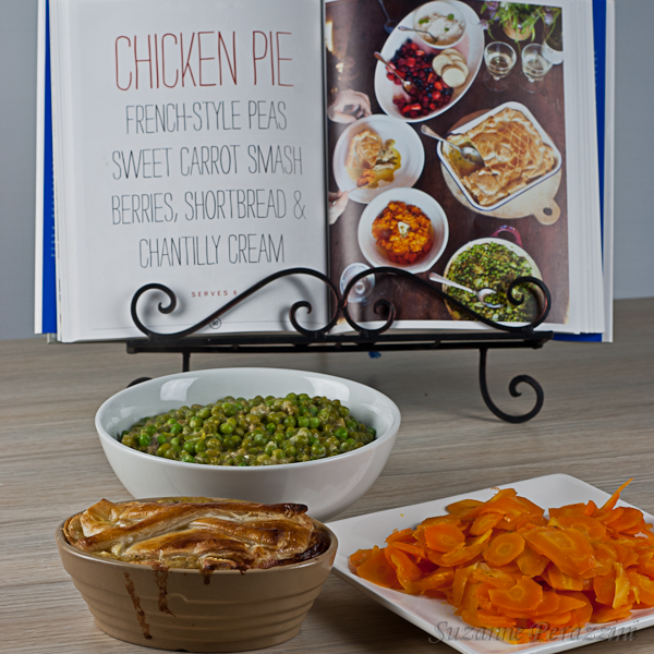 Chicken Pie, French-Style Peas and Carrots 