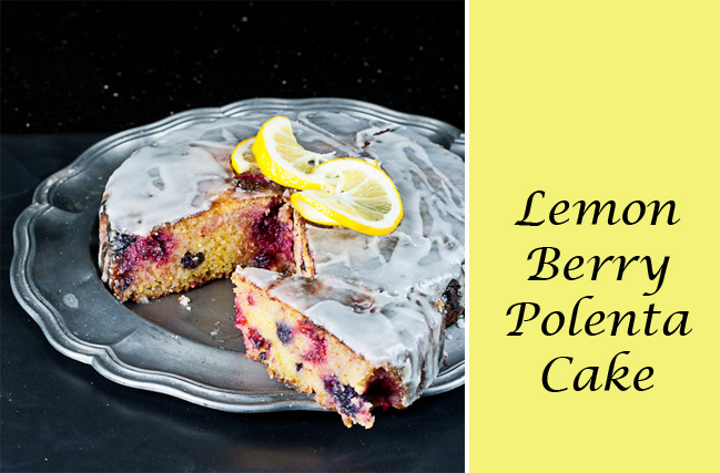 Lemon Berry Polenta Cake - Gluten free recipe