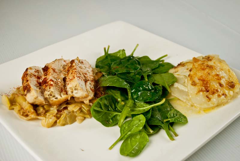 Mustard Chicken with Dauphinoise 