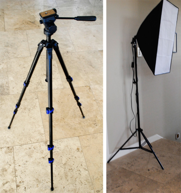 Tripod and photography light with diffusor