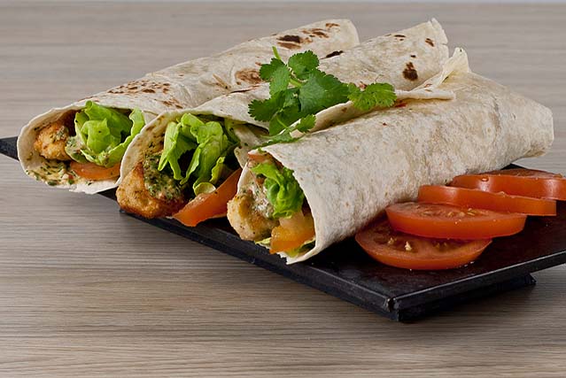 Chicken Wraps with Coriander, Chilli, Ginger Sauce Chicken Wraps with Coriander, Chilli, Ginger Sauce