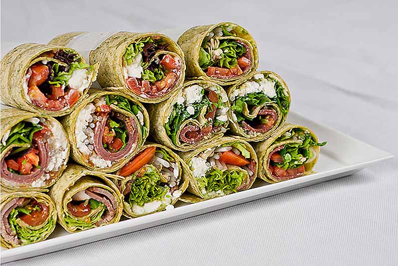 Beef-feta-and-tomato-wraps