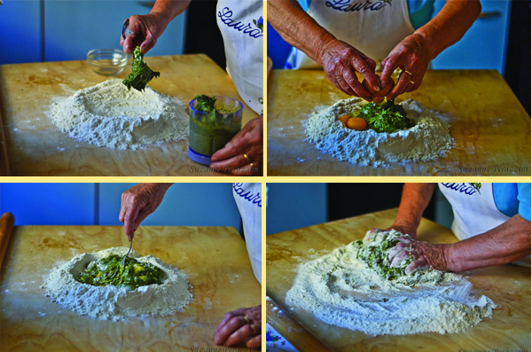 Mixing the Dough for the lasagna