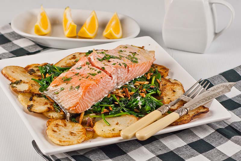 Roasted Salmon and Crispy Potatoes  - Low Fodmap & gluten-fre