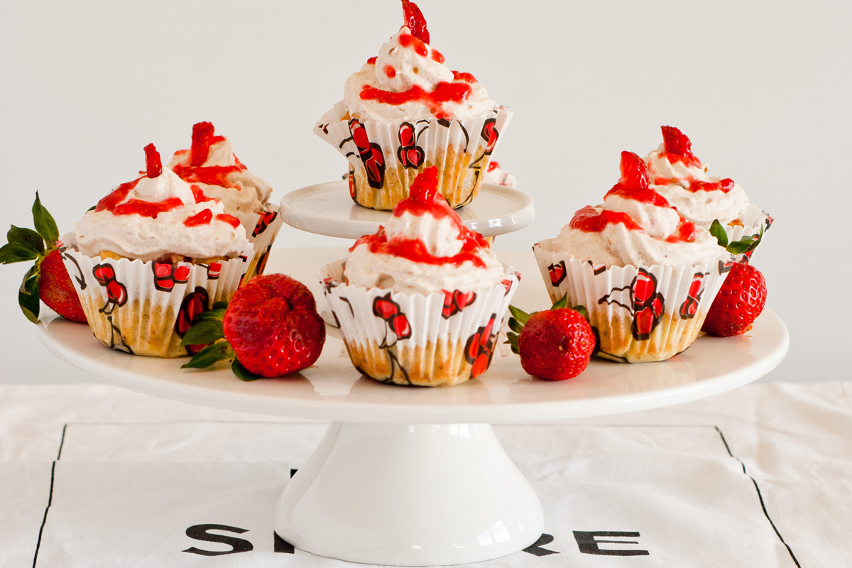 Banana Strawberry Muffins - 1200x800 cropped