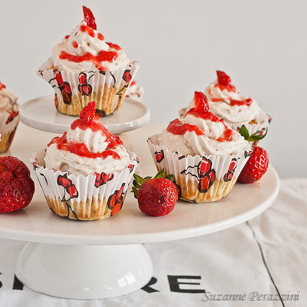 Banana Strawberry Muffins  - gluten, dairy and sugar-free