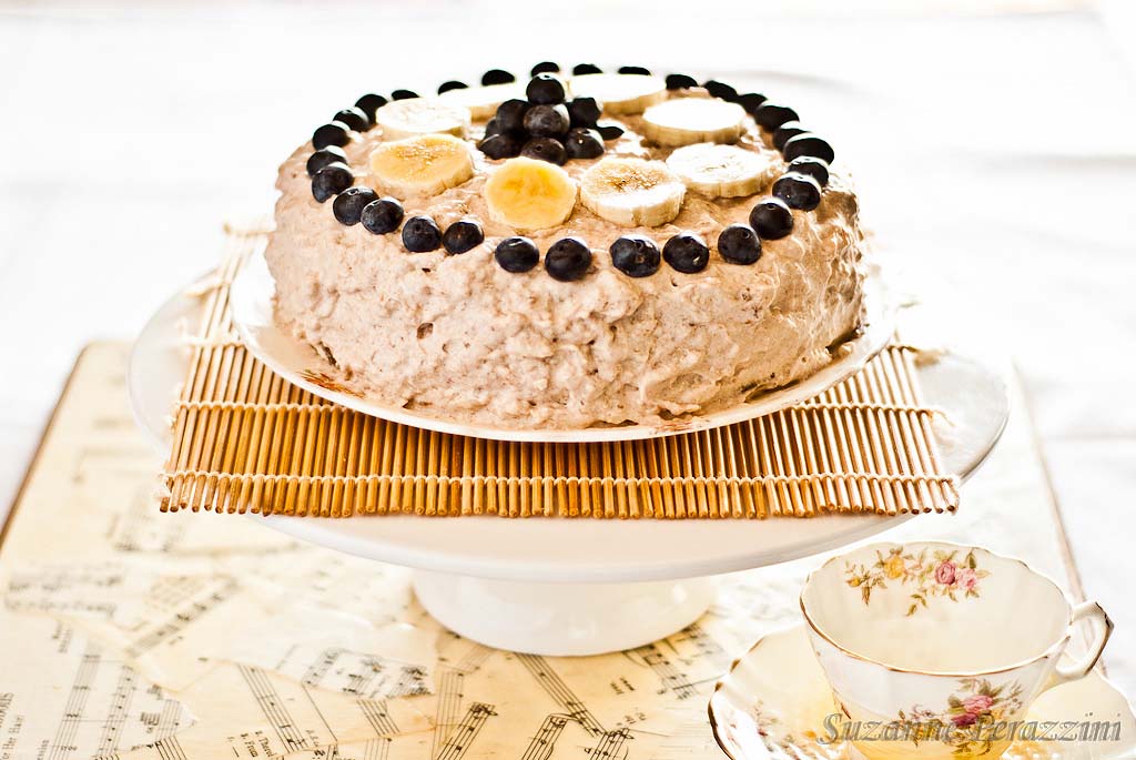 Banana Mousse Cake - grain, nut, dairy and refined sugar-free