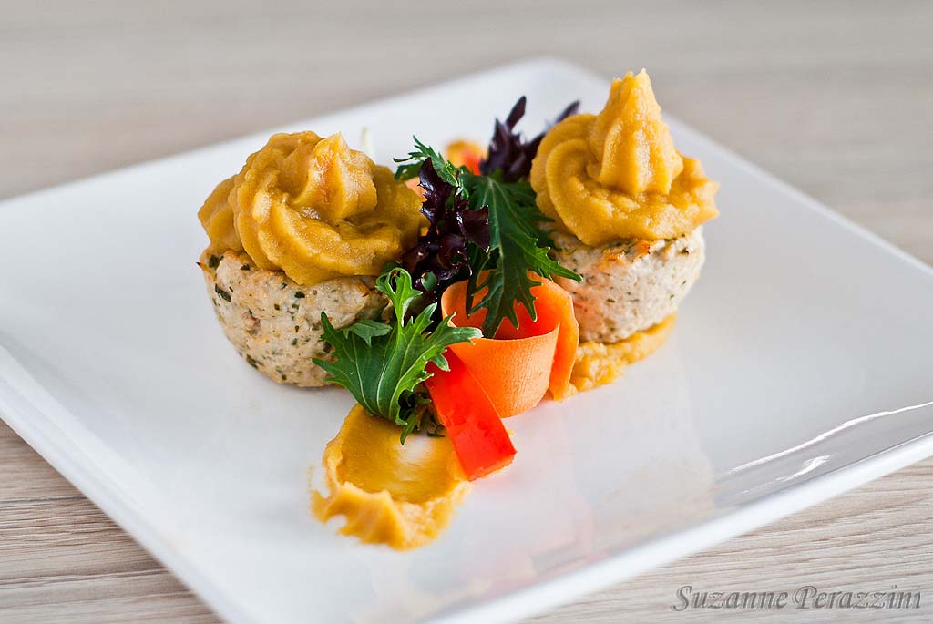 Chicken Cupcakes with Sweet Potato Topping