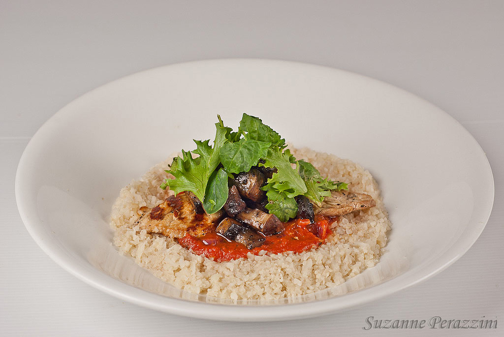 Cauliflower Rice with mushrooms and pork