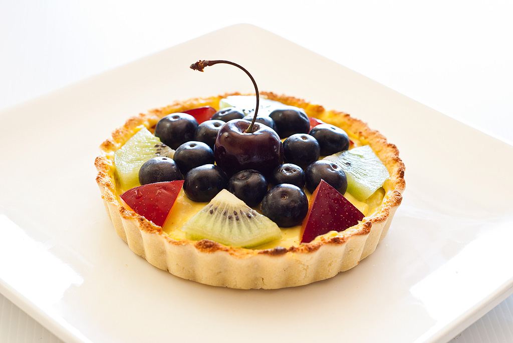 Custard Fruit Tart - grain and refined sugar-free