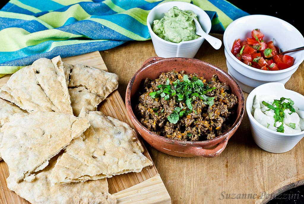 Pita Bread and Mexican Spread - grain-free & fructose intolerant friendly