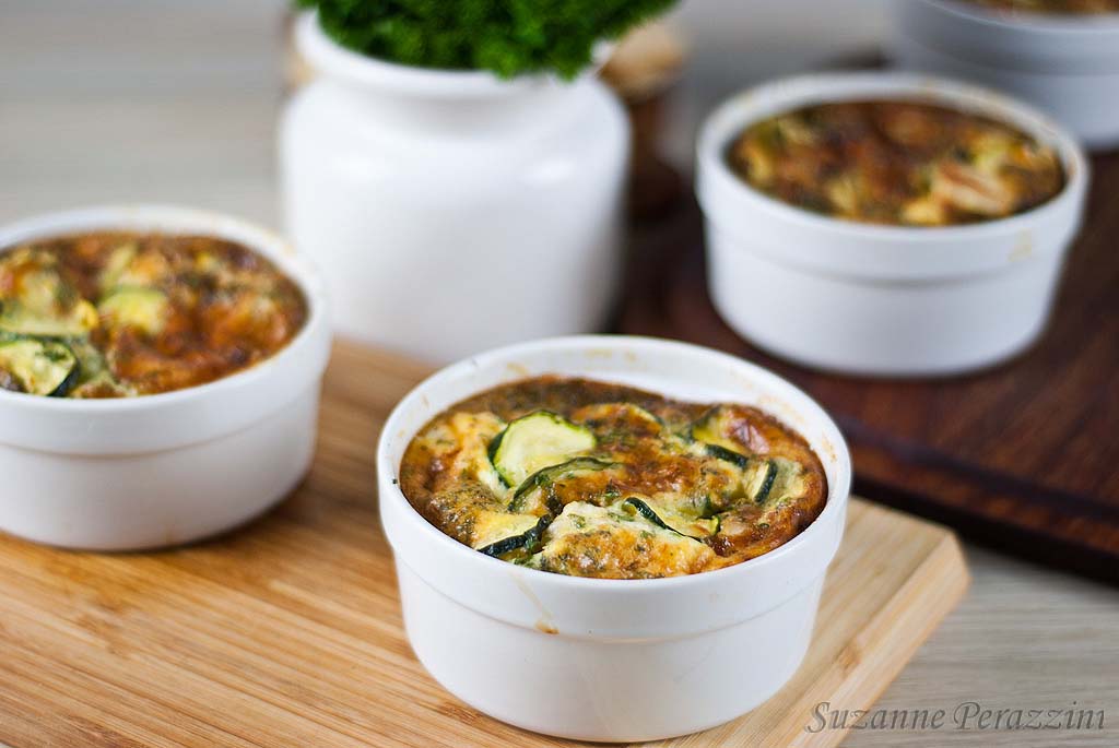 Chicken Zucchini Gruyere Clafoutis - Gluten-free and low FODMAPs