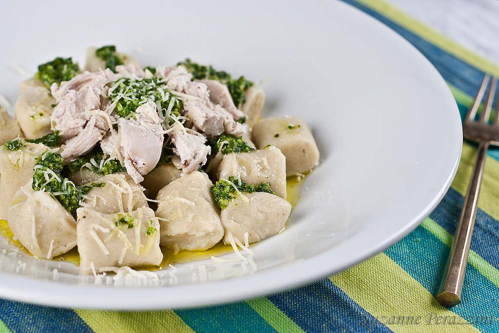 Pesto chicken gnocchi - gluten-free and low FODMAP