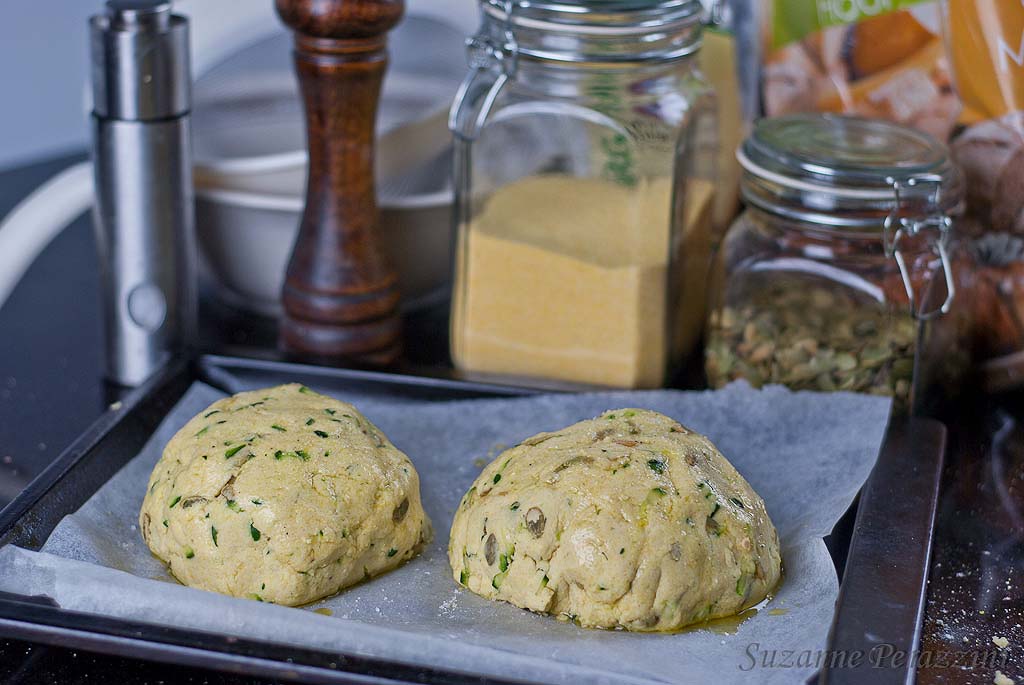 Roasted Vegetables & Zucchini Cornbread - a gluten-free & low FODMAP recipe