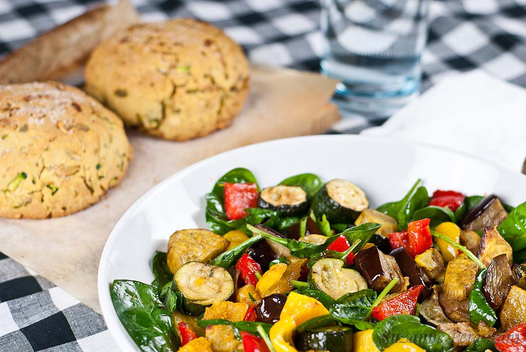 Roasted Vegetables & Zucchini Bread - a gluten-free & low FODMAP recipe