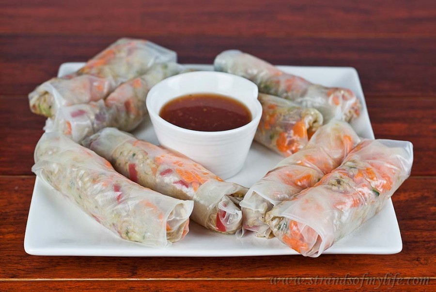 Thai Pork in Rice Papers glutenfree and low FODMAPs • The Low Fodmap