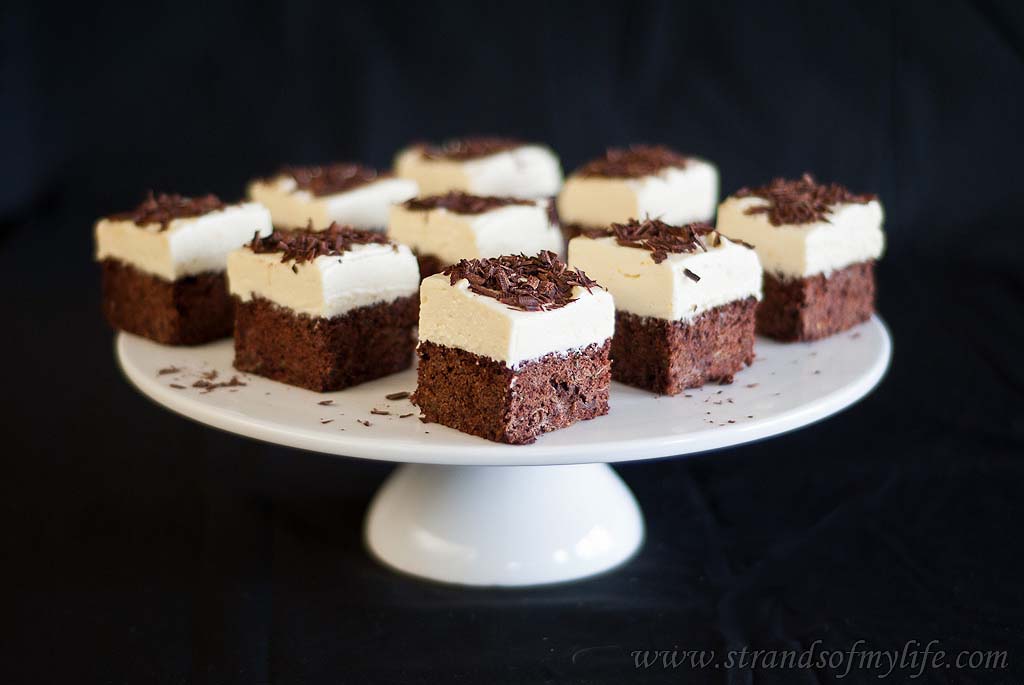 Chocolate Brownie Cheesecake Squares - gluten free & low FODMAP