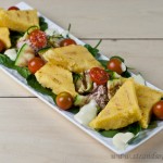 Polenta Triangles and Tuna Salad - gluten-free and low FODMAP