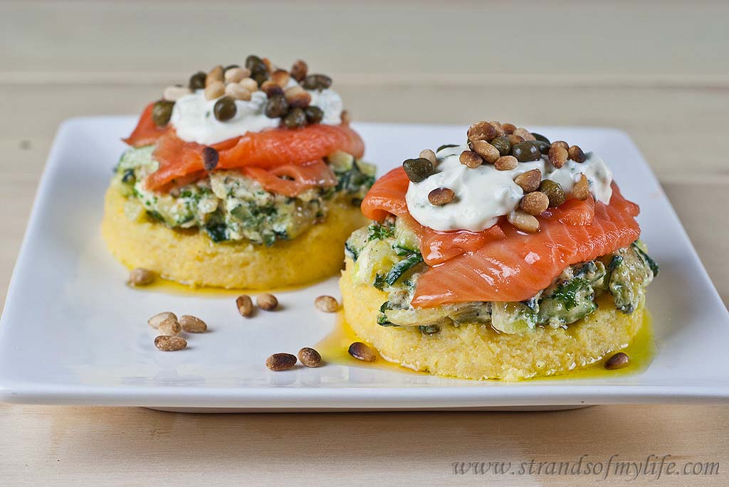 Salmon & Courgette Stacks - gluten free & low FODMAP