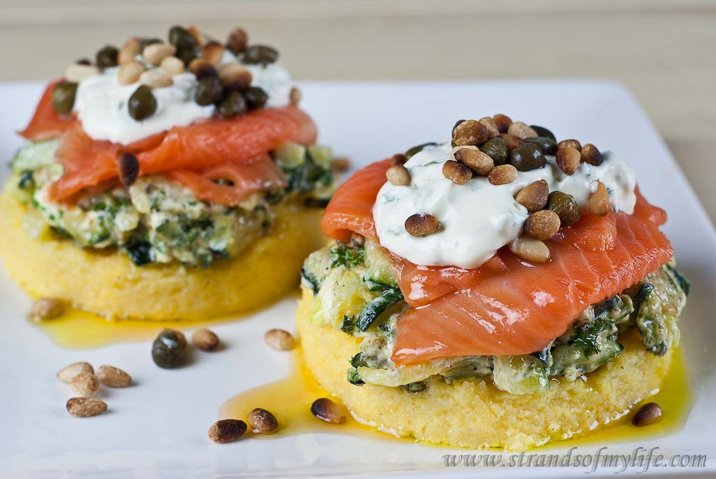 Salmon & Courgette Stacks - gluten free & low FODMAP