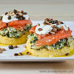 Salmon & Courgette Stacks - gluten free & low FODMAP