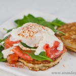 Salmon & Egg with gluten-free pancakes - low FODMAP