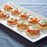Blinis with Salmon and Sour Cream - gluten-free and low FODMAP