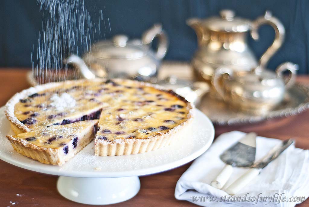 Blueberry Sour Cream Tart - Gluten-Free & low FODMAP