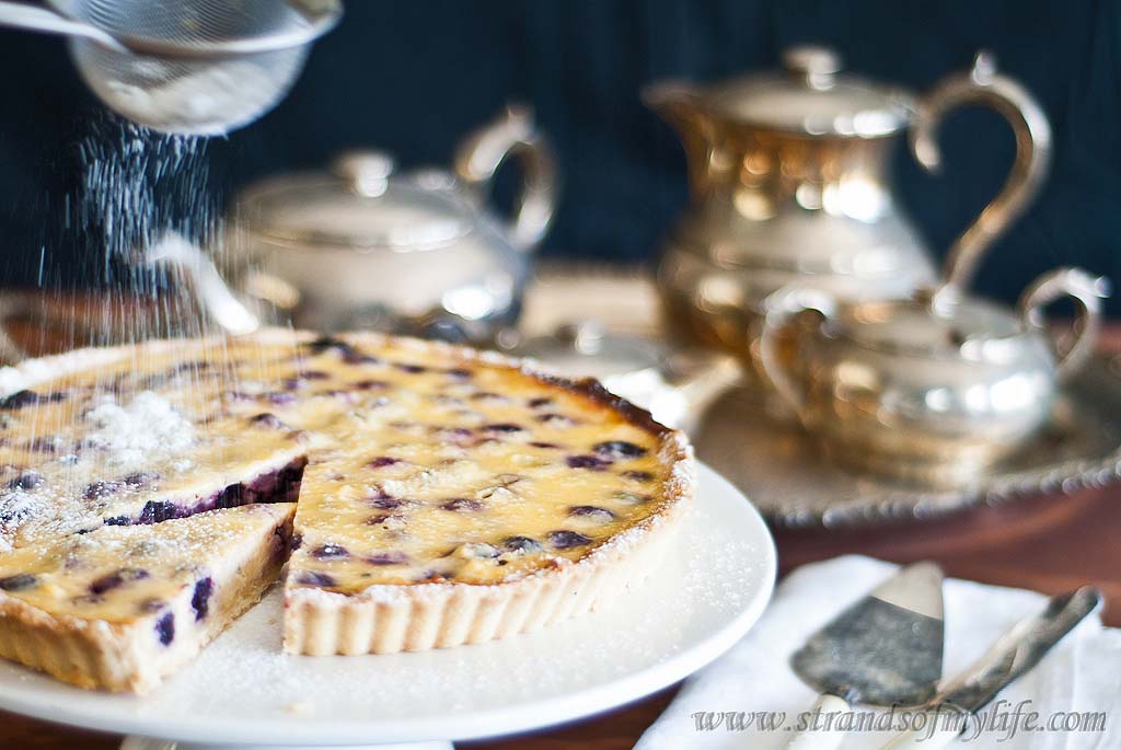 Blueberry Sour Cream Tart - Gluten-Free & low FODMAP