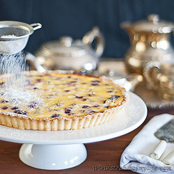 Blueberry Sour Cream Tart - Gluten-Free & low FODMAP