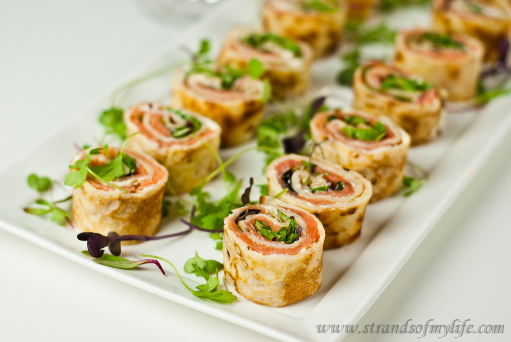 Salmon, Cream Cheese Pancake Rolls – gluten-free & low FODMAP