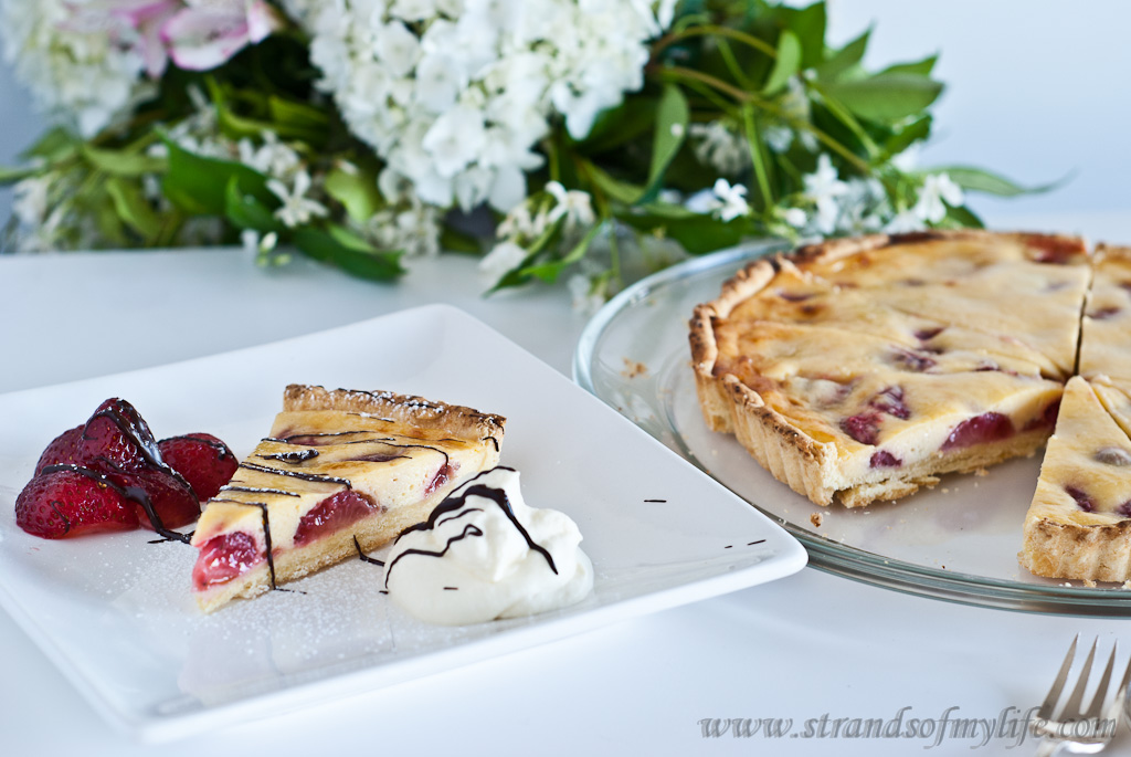 Strawberry Sour Cream Tart - gluten-free and low FODMAP