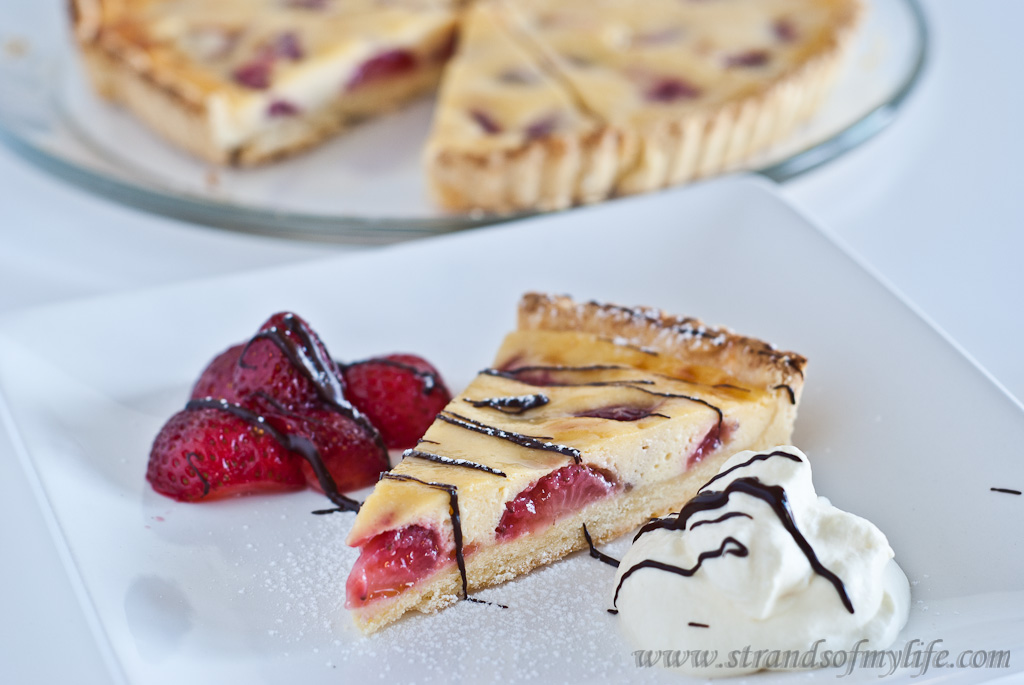 Strawberry Sour Cream Tart - gluten-free and low FODMAP