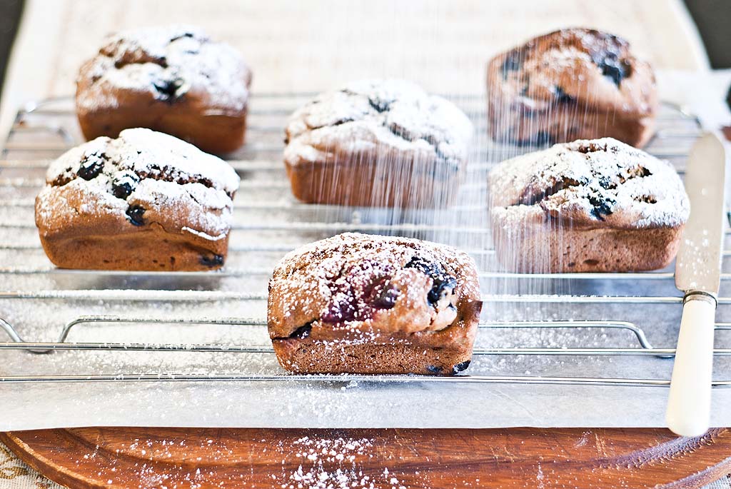 Low FODMAP and Gluten-Free Recipe - Mini Blueberry and Raspberry Loaves