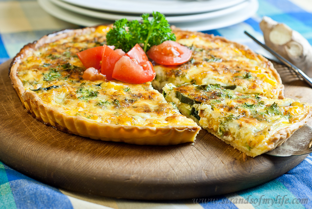 Cheese & Vegetable Flan - low fodmap and gluten-free